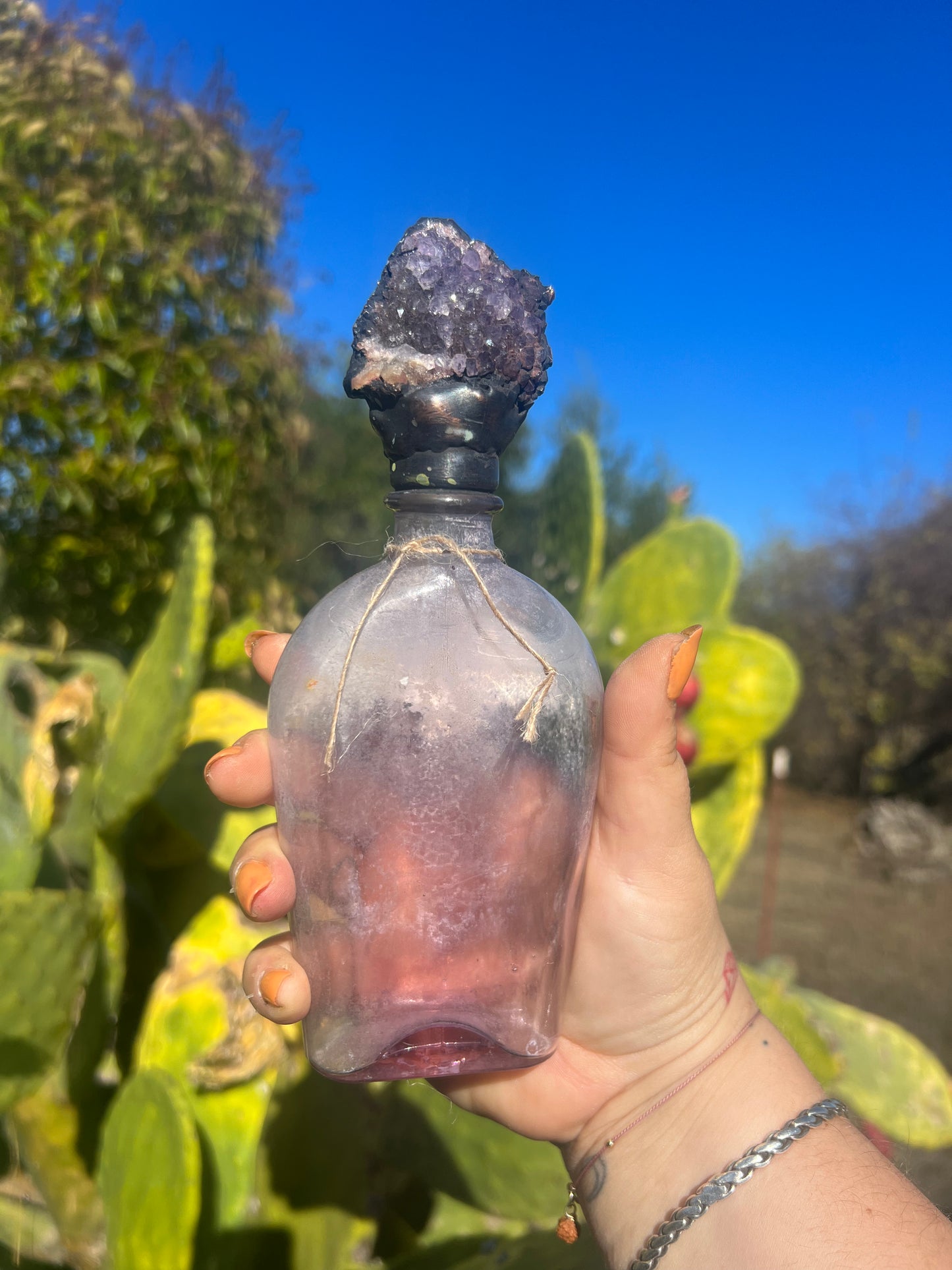 Crystal Potion Bottle: Amethyst