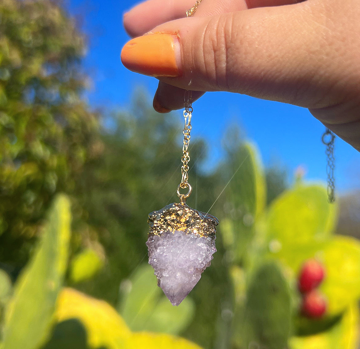 Amethyst Spirit Quartz Necklace