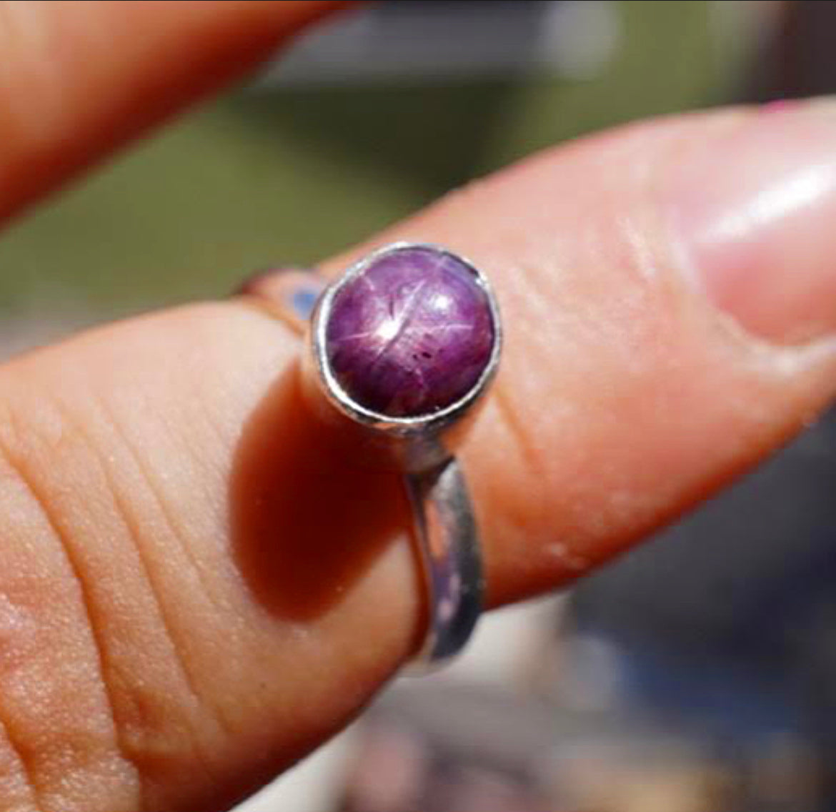 Star Ruby + Sterling Silver Ring