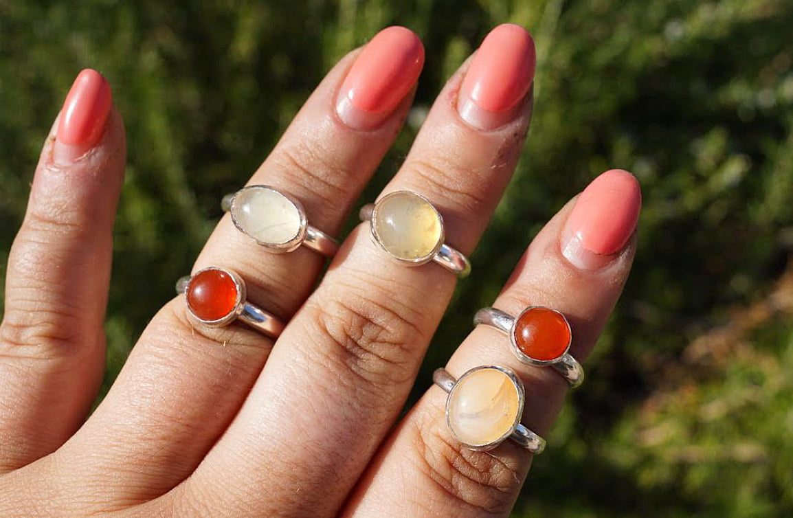 Mexican Fire Opal Ring