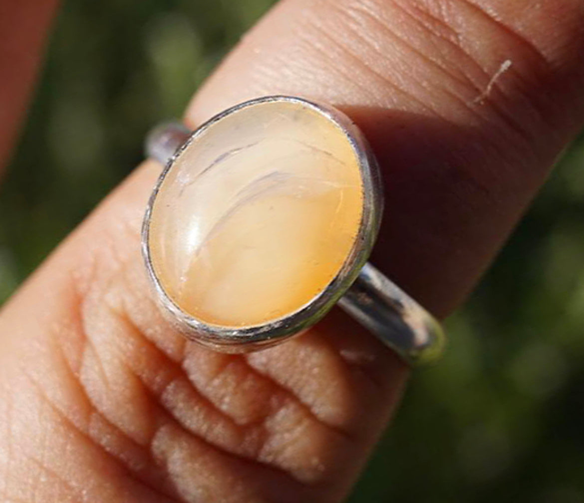 Mexican Fire Opal Ring