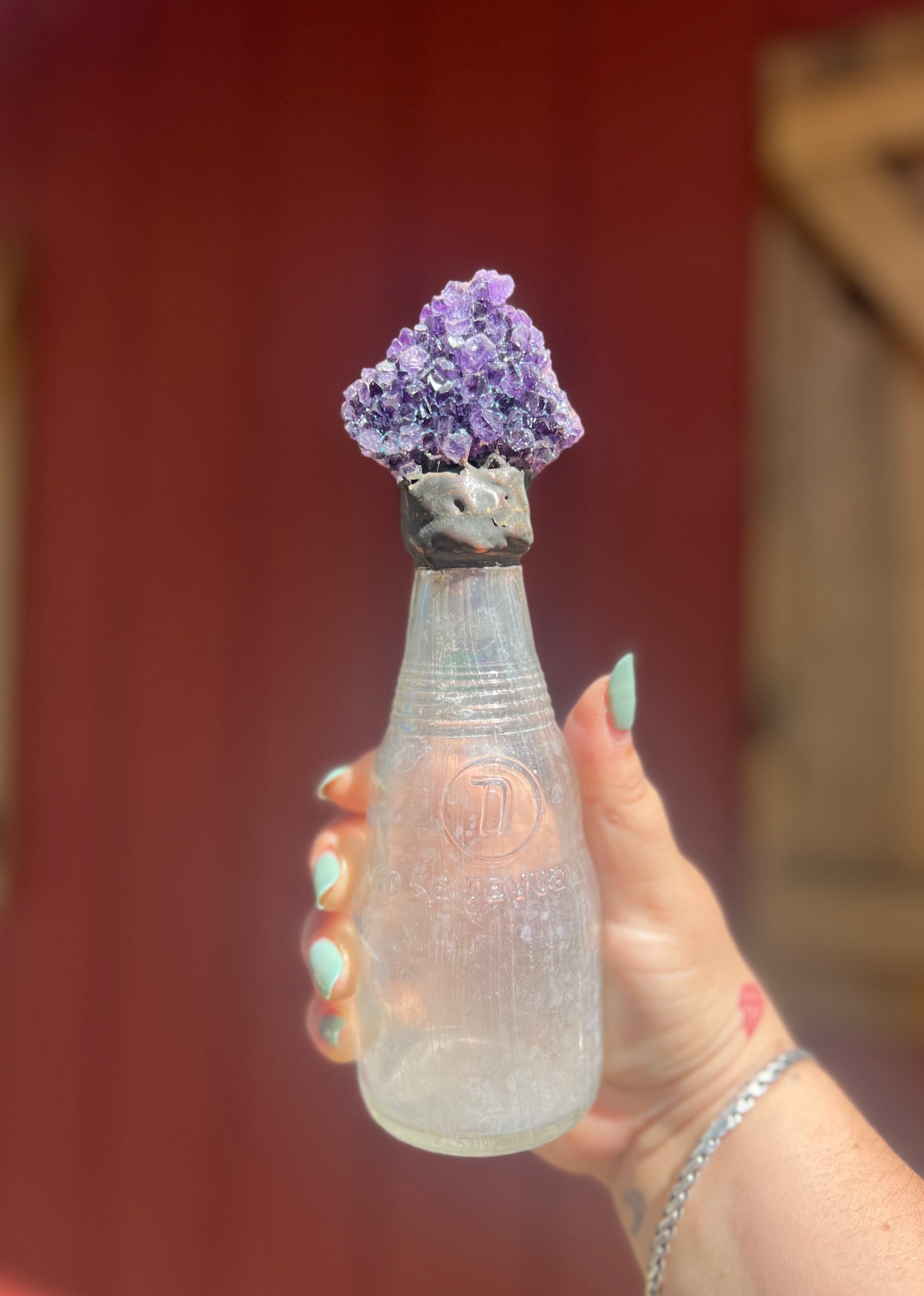 Crystal Potion Bottle: Amethyst