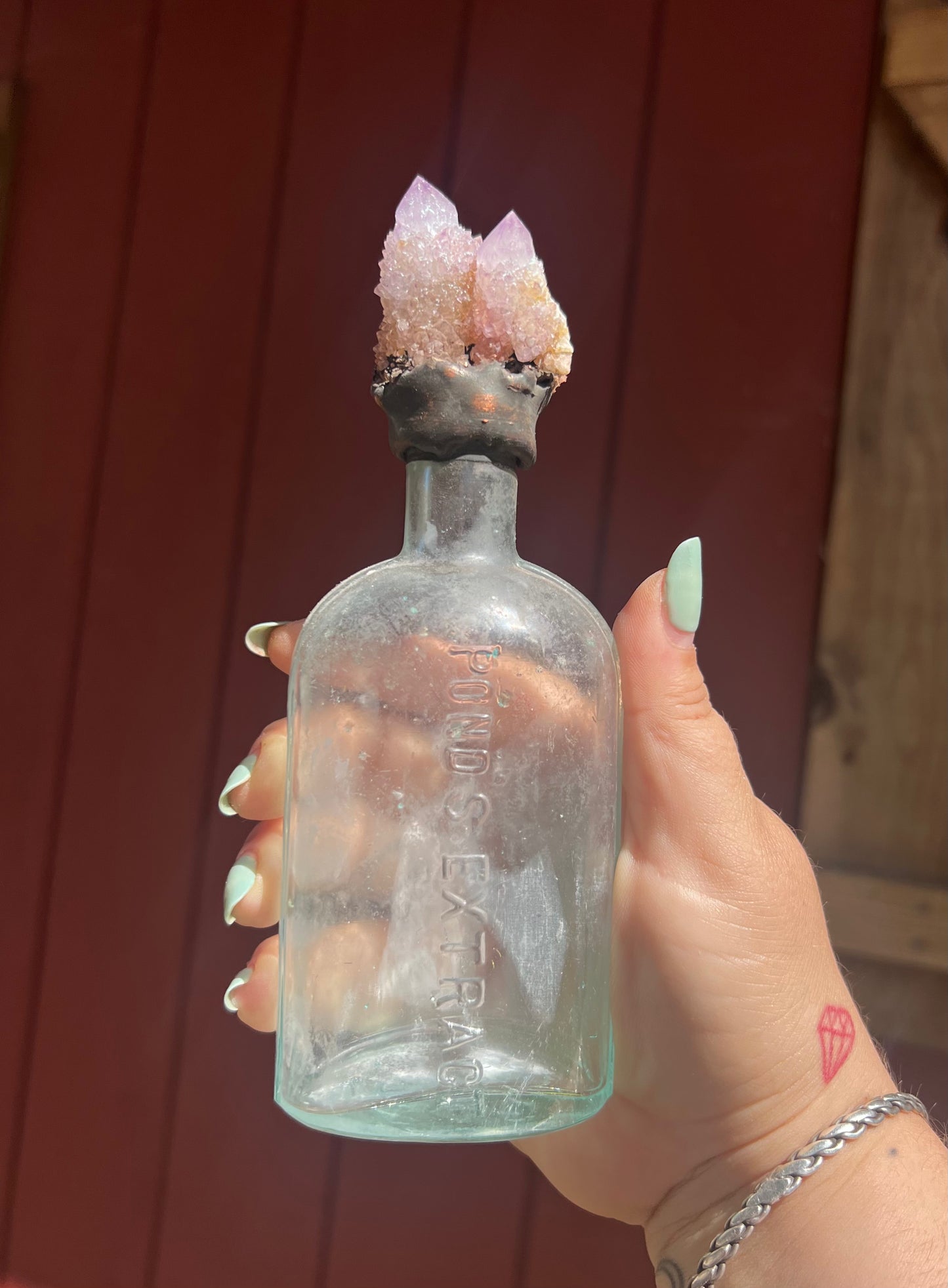 Crystal Potion Bottle: Amethyst Spirit Quartz