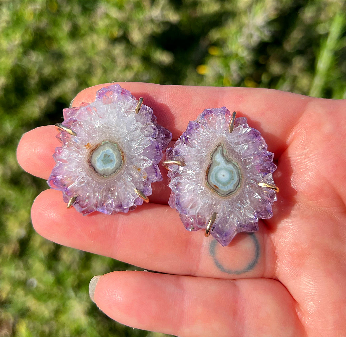 Amethyst Stalactite + 14K Gold-Fill Earrings