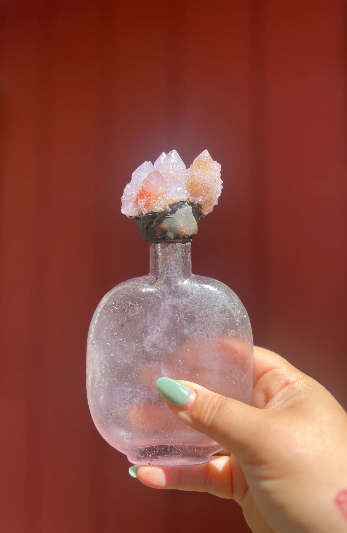 Crystal Potion Bottle: Amethyst Spirit Quartz