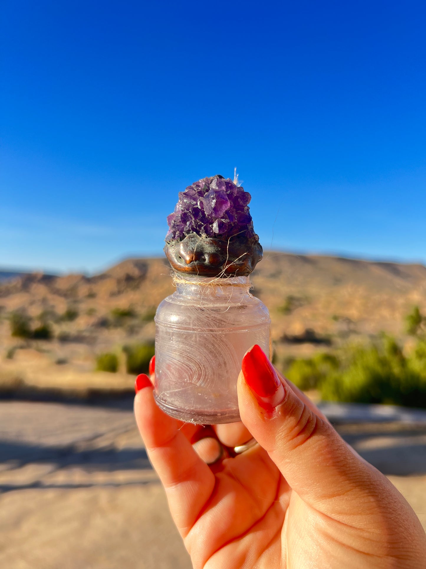 Crystal Potion Bottle: Amethyst
