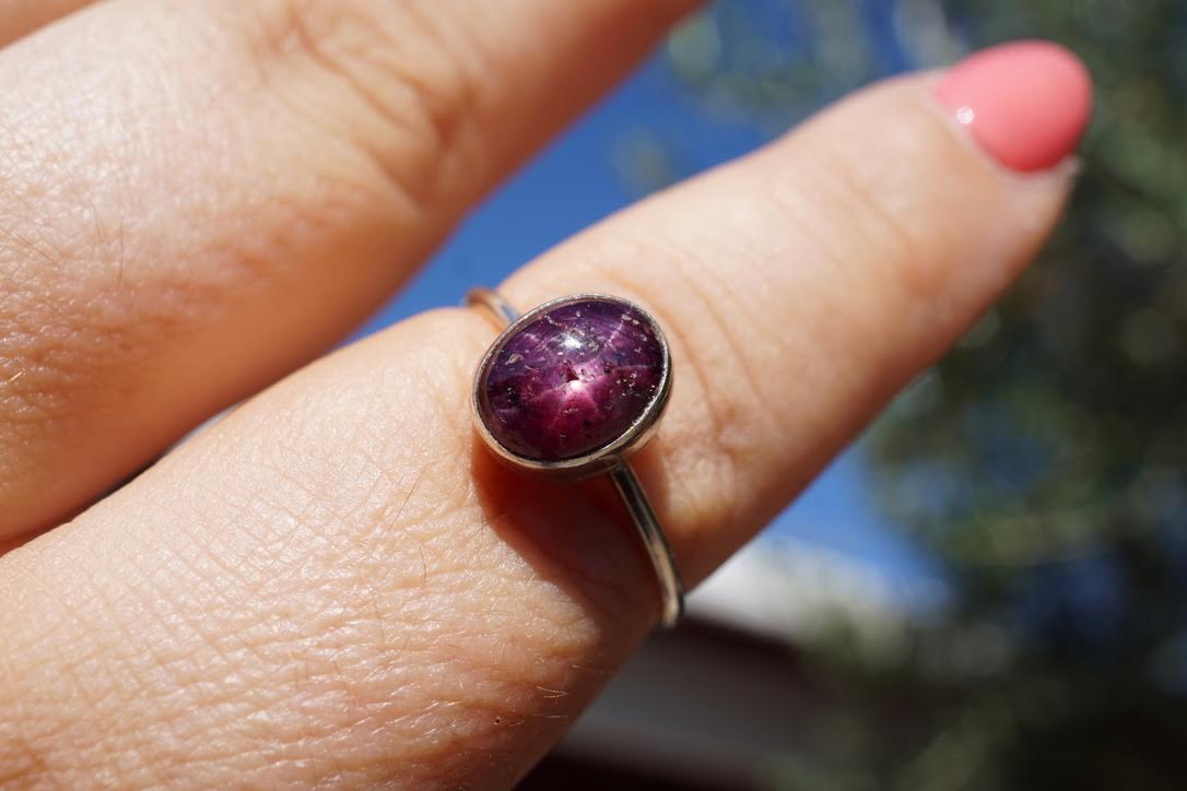Star Ruby + Sterling Silver Ring
