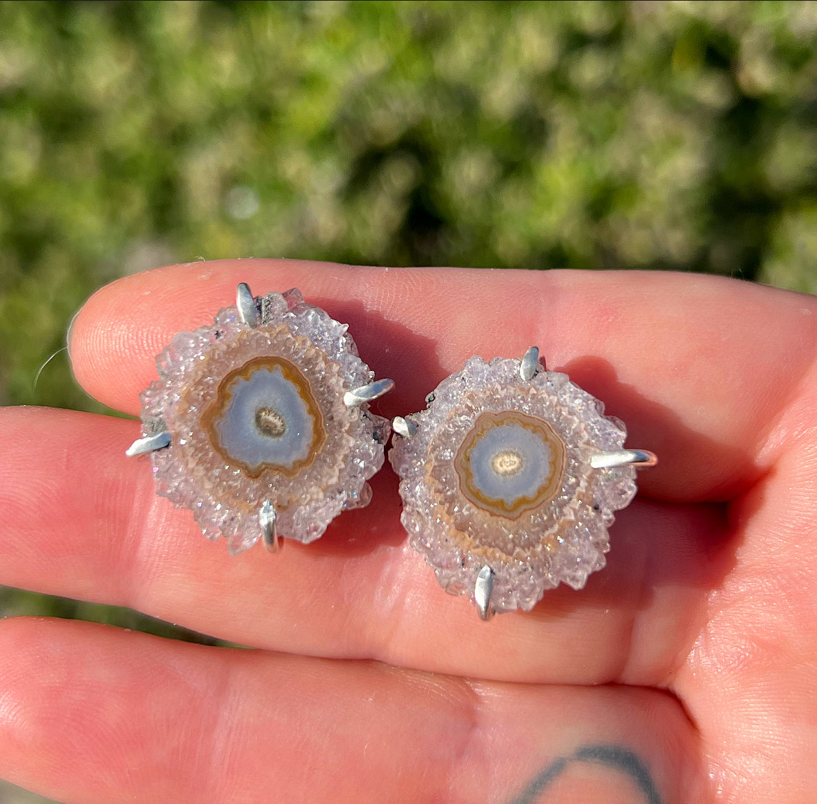 Amethyst Stalactite + Sterling Silver Earrings