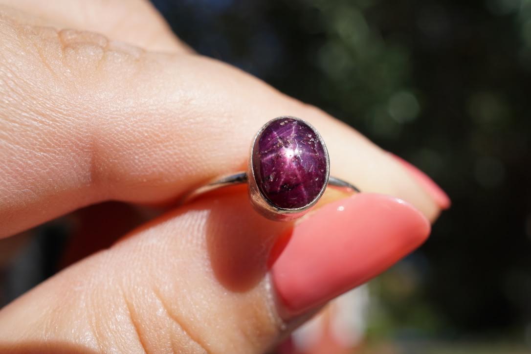 Star Ruby + Sterling Silver Ring
