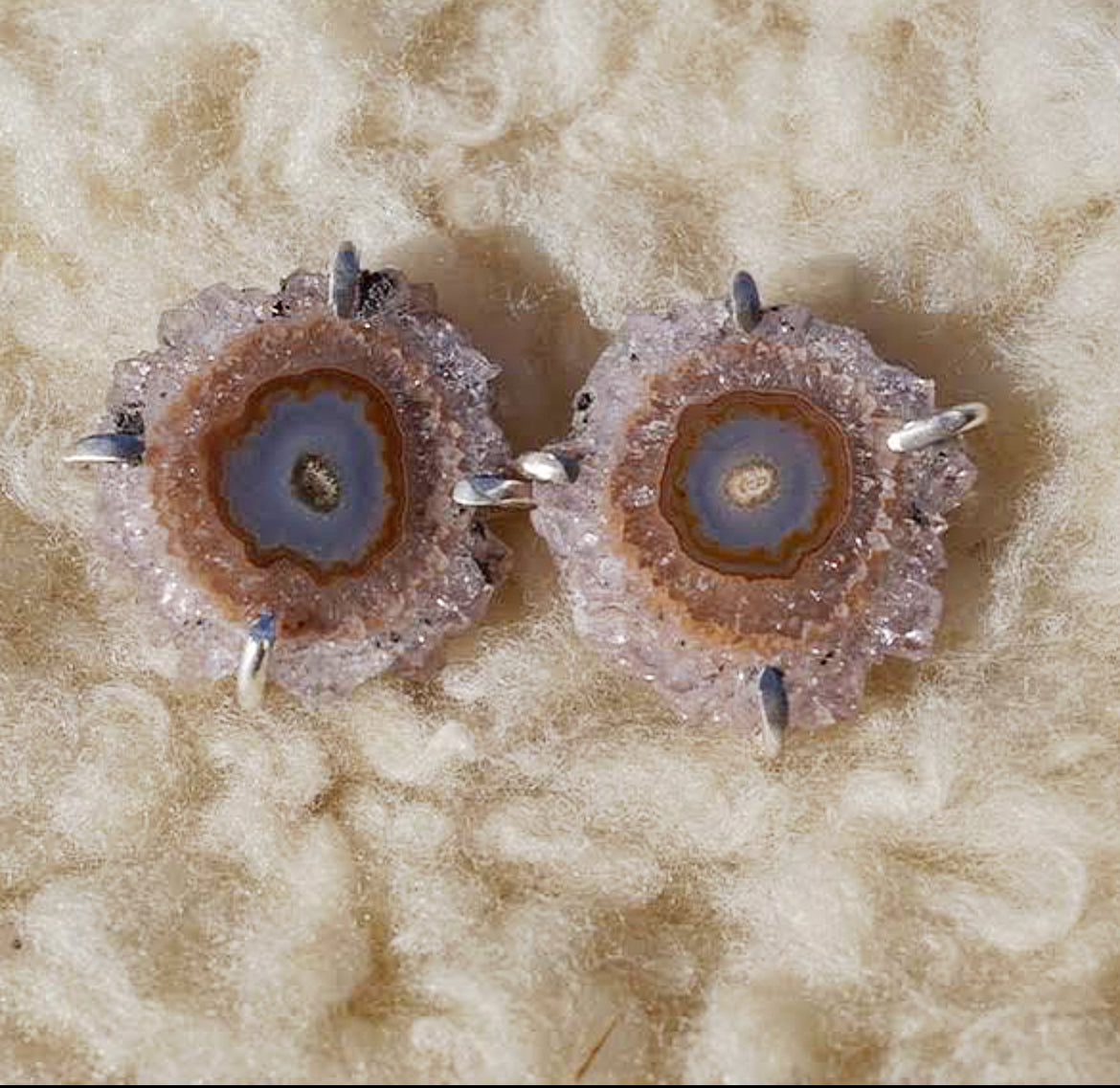 Amethyst Stalactite + Sterling Silver Earrings