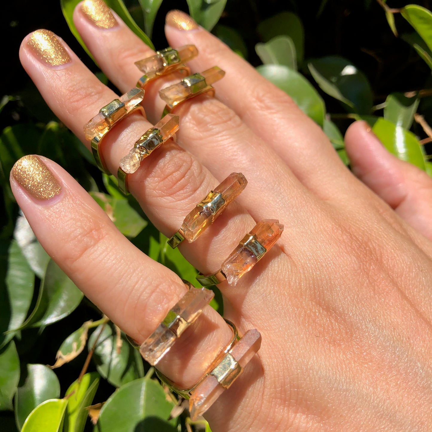 Tangerine Quartz Ring