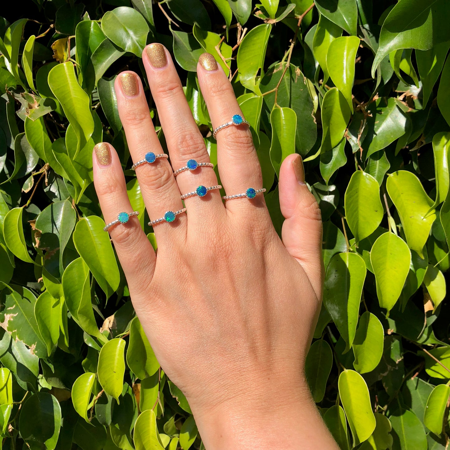 Coober Pedy Opal Round Ring