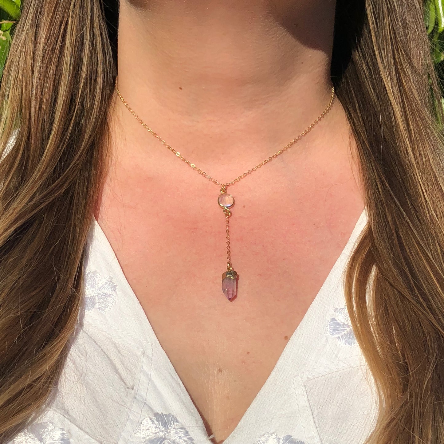 Veracruz Amethyst Lariat Necklace