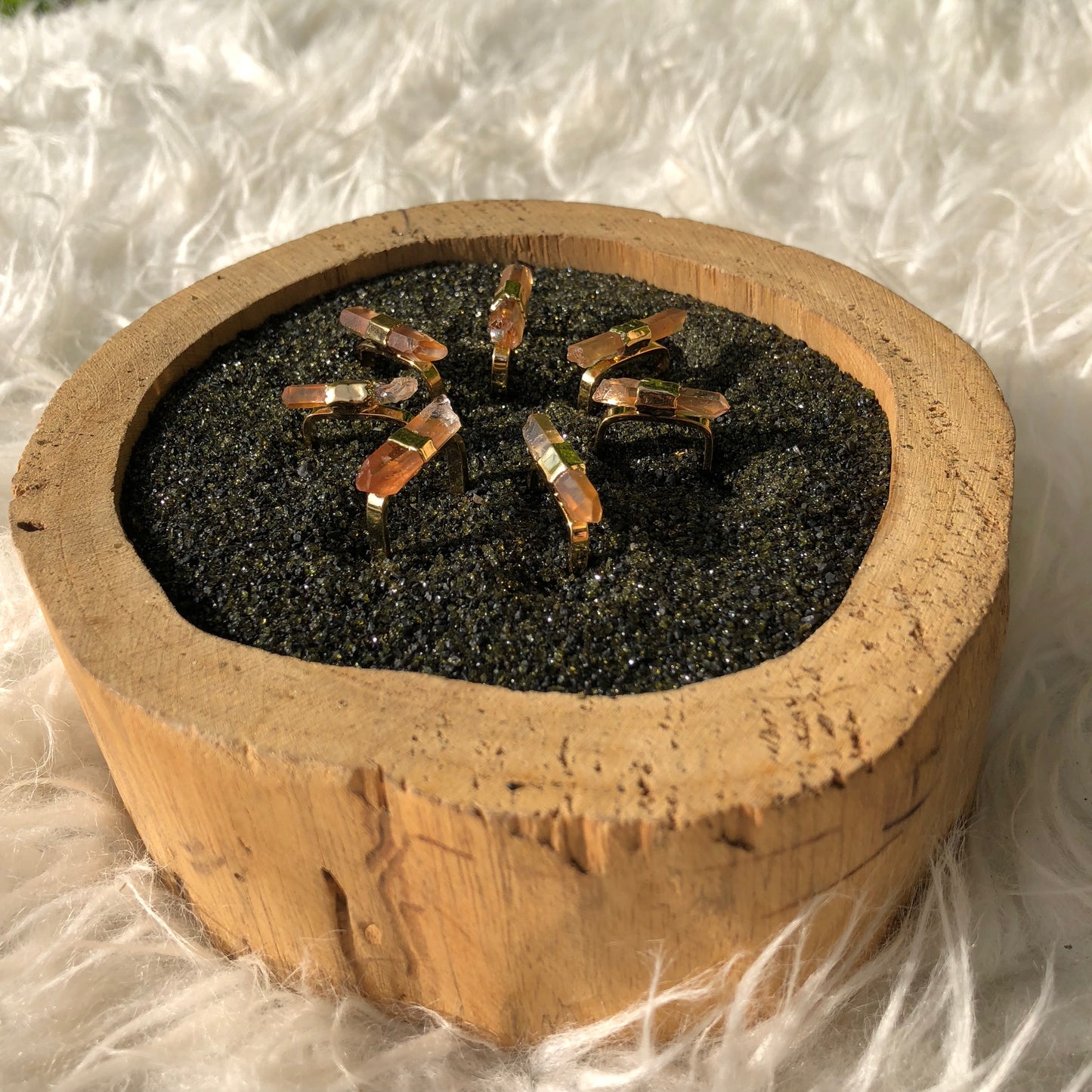 Tangerine Quartz Ring