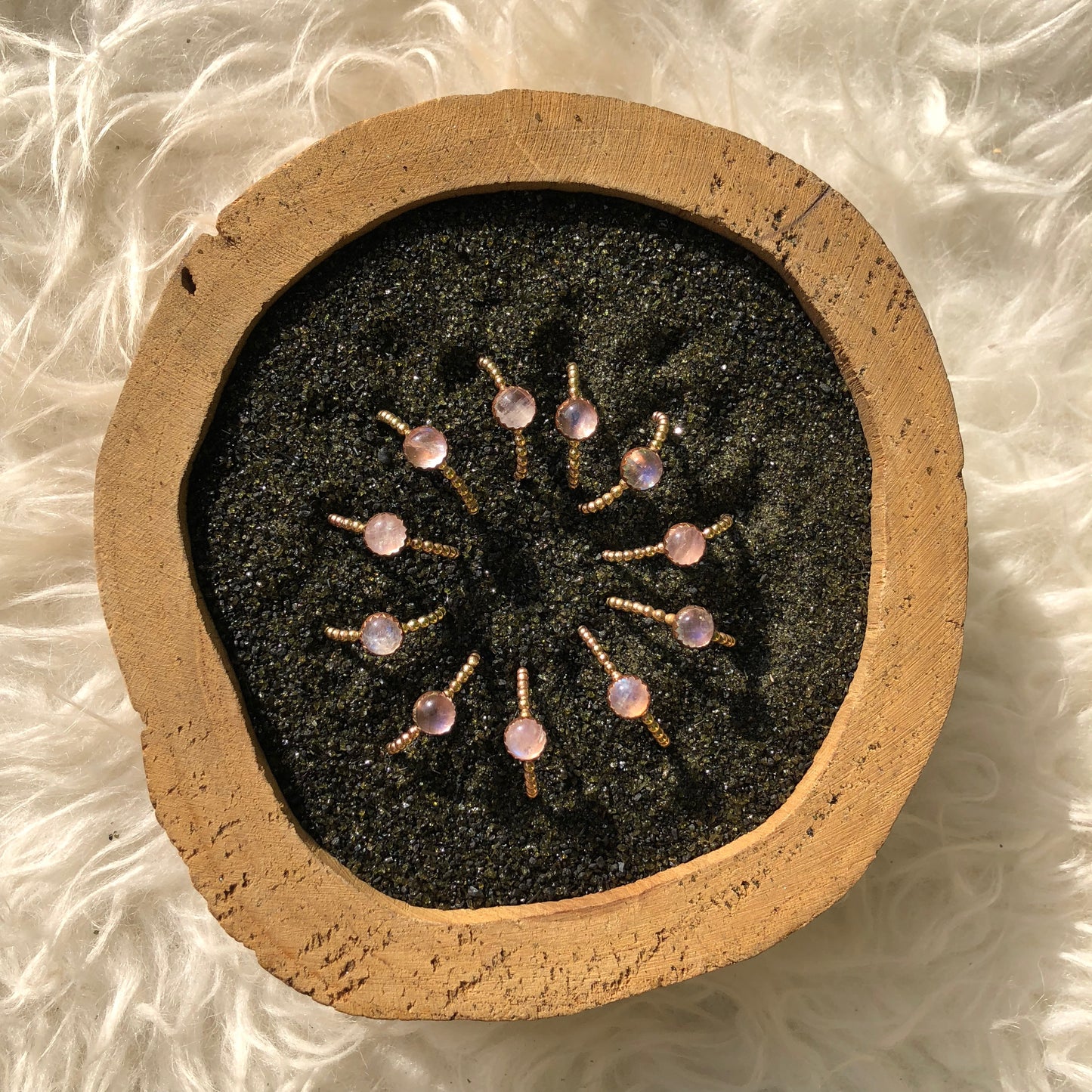 Rainbow Moonstone Ring