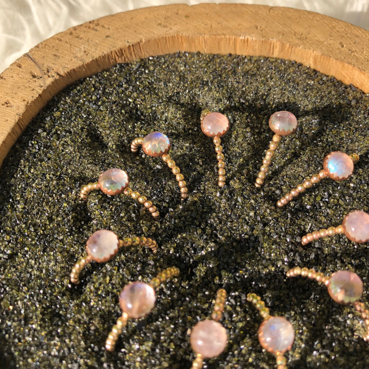 Rainbow Moonstone Ring