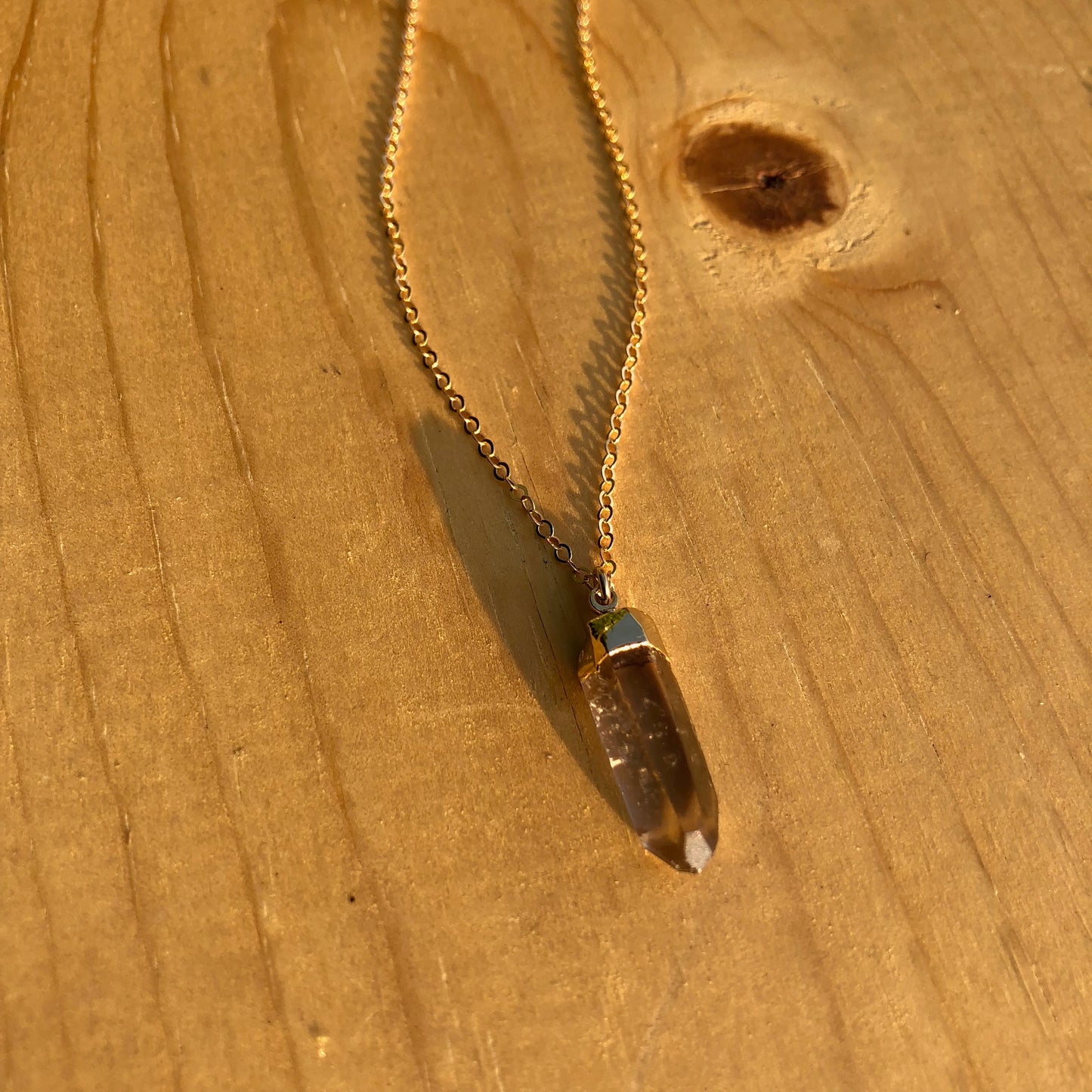 Smoky Quartz Point Necklace