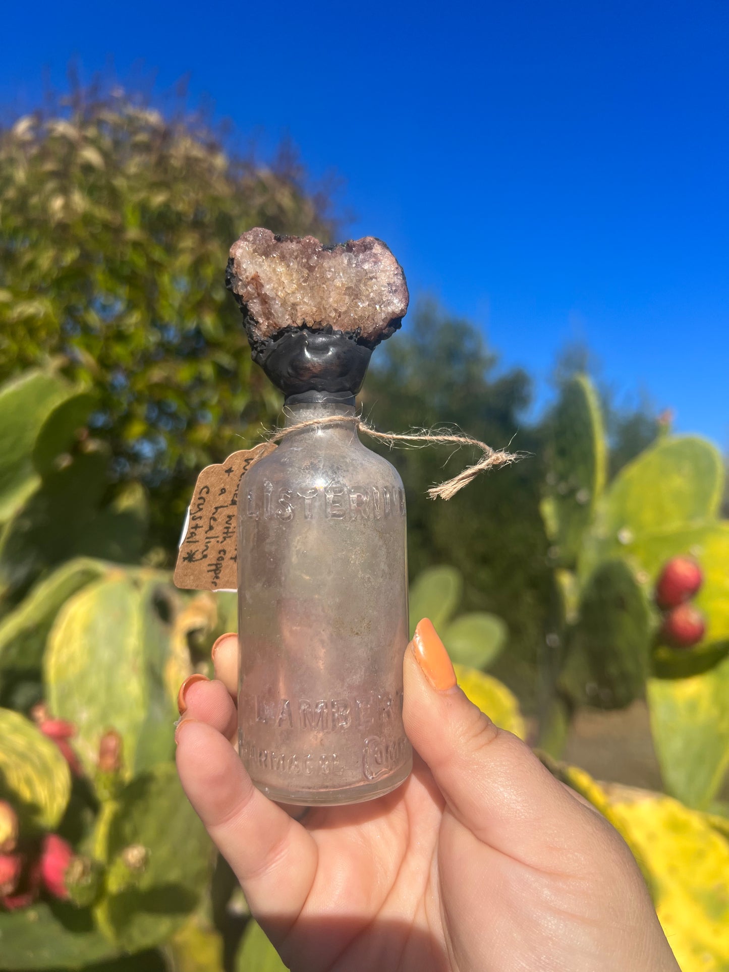 Crystal Potion Bottle: Citrine Crystal