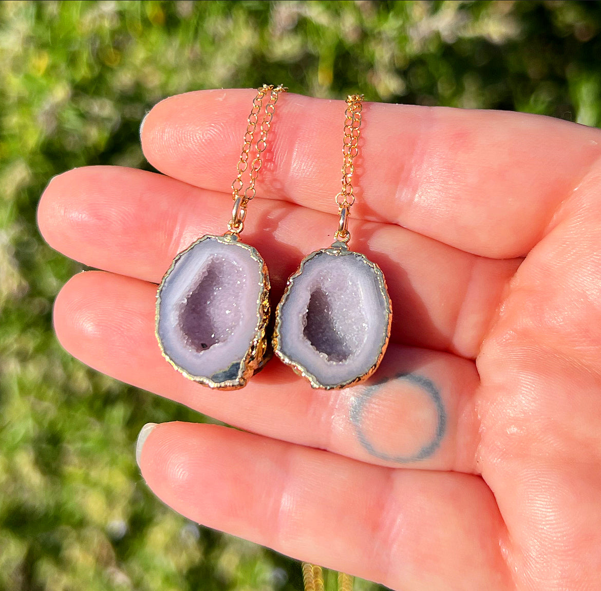 Tabasco Geode Mother+Daughter Necklaces