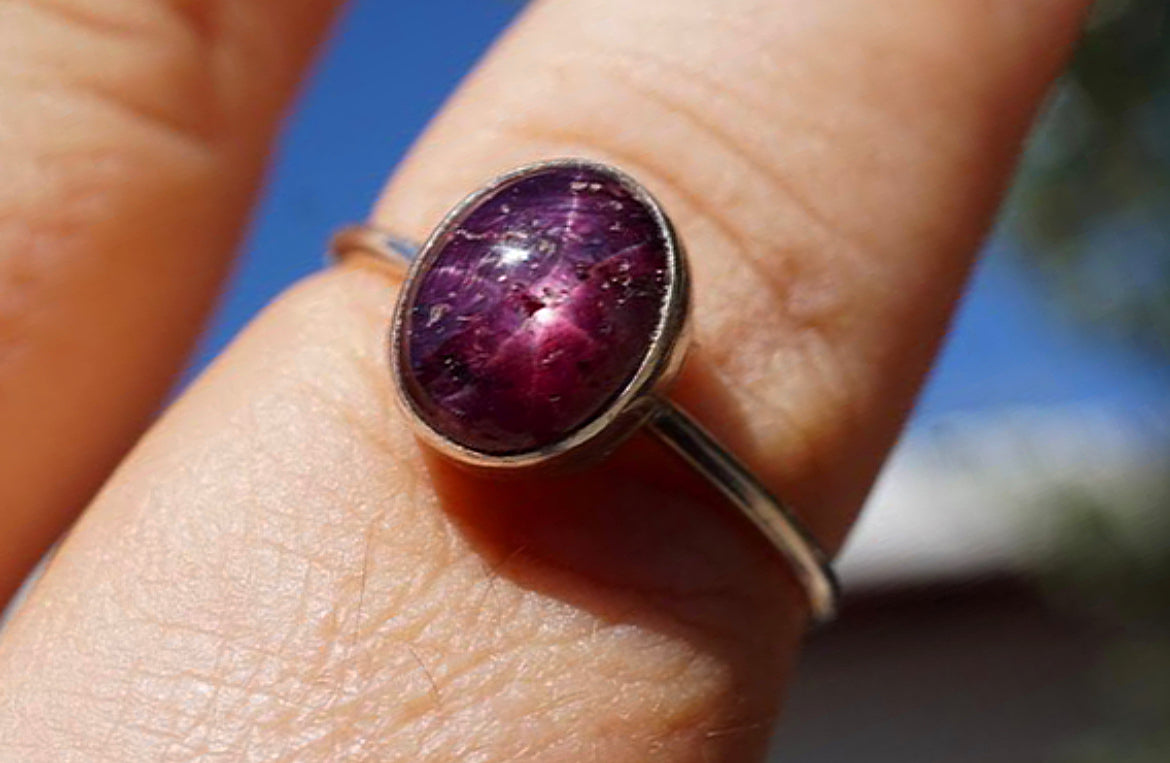 Star Ruby + Sterling Silver Ring