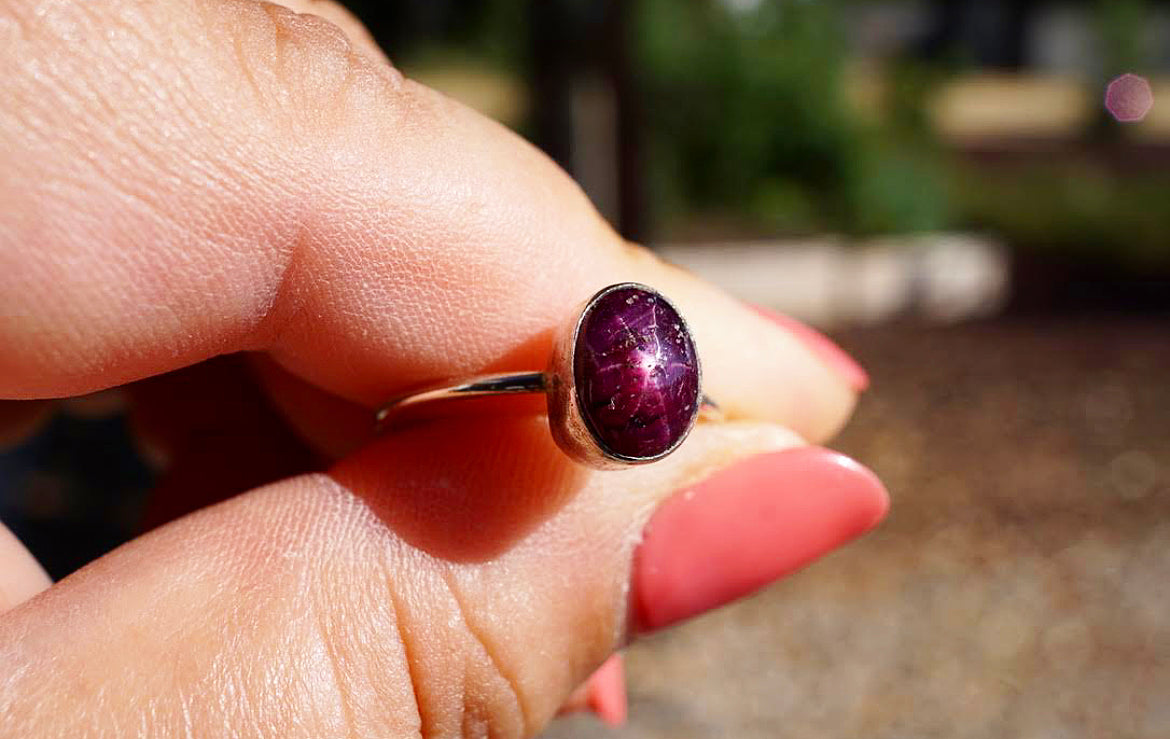 Star Ruby + Sterling Silver Ring