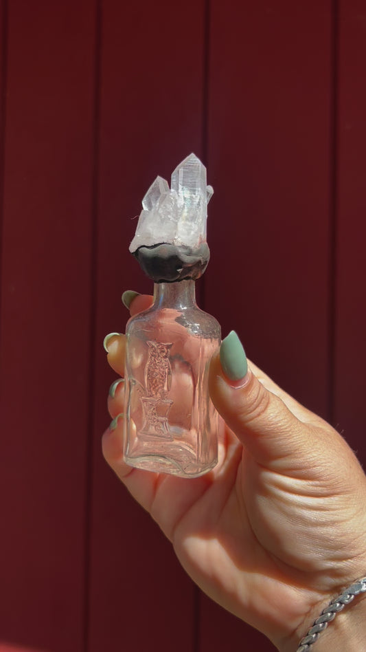 Crystal Potion Bottle: Quartz Cluster