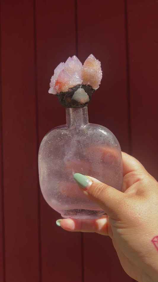 Crystal Potion Bottle: Amethyst Spirit Quartz