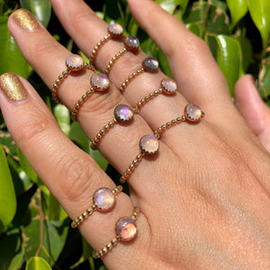 Rainbow Moonstone Ring