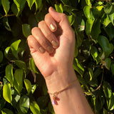 Wear A Prayer Bracelet (Yellow with Lavender Tassel)